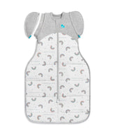 Love to Dream Swaddle Up Transition Bag White Rainbow Dream with zip-off wings enabling gradual arms-free sleep.