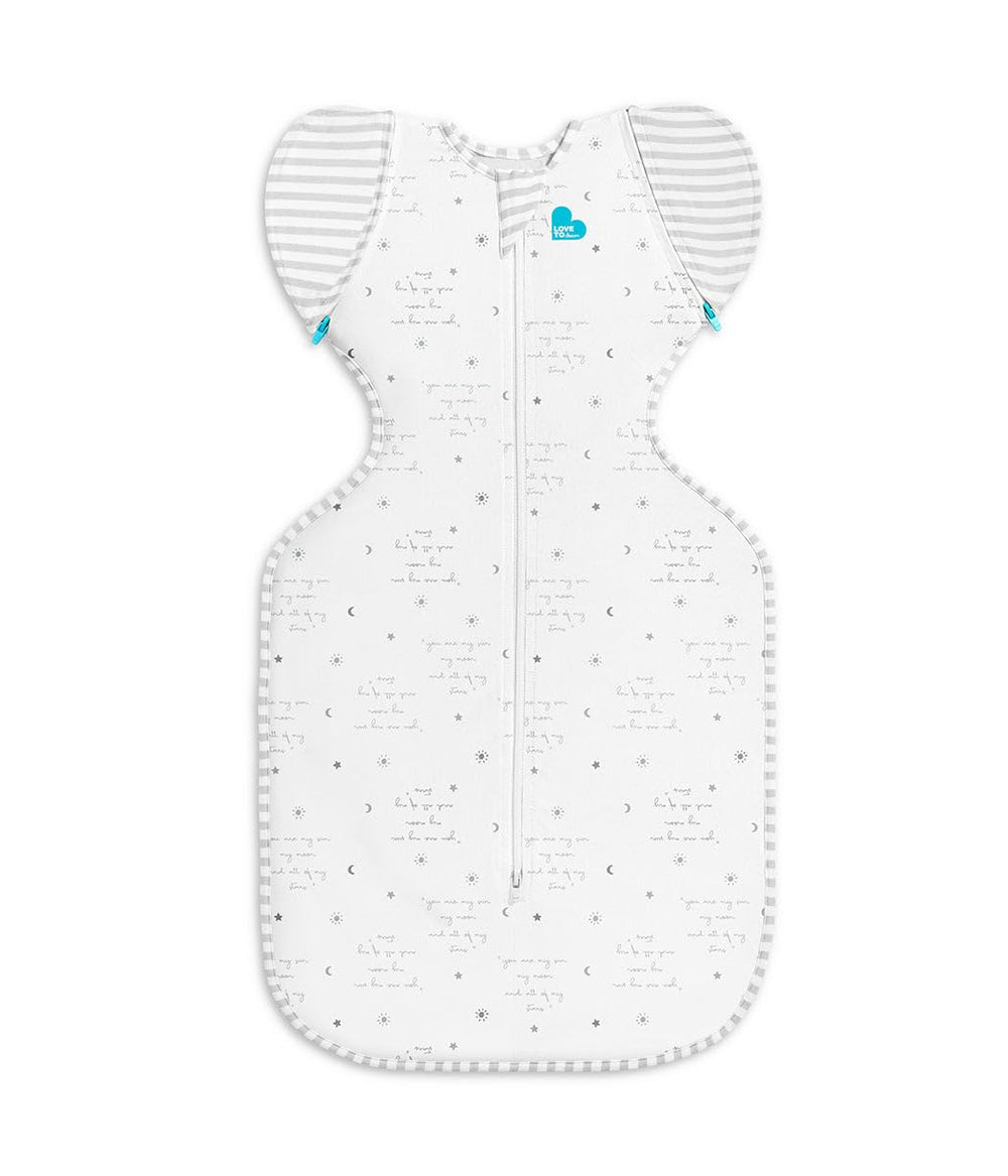 Love to Dream Swaddle Up Transition Bag wings image shows secure shoulders and hip freedom.