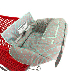 Love&go attached straps ensure a secure fit on carts and high chairs.