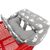 Loveandgo soft pillow cart cover gray elephant closeup for baby comfort