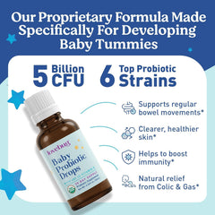 LOVEBUG Baby Probiotic Drops look tasteless and sugar-free, designed for discreet daily use.