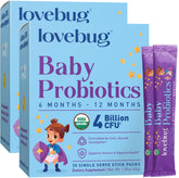 LOVEBUG Probiotics for Babies powder in scoop showing gentle digestive support