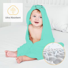 Lovely Care elephant hooded towel packaging image highlights value pack for newborns through toddlers.