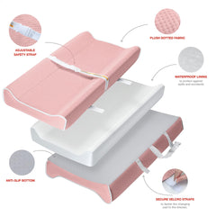Lovely Kiddos portable toy bar with music mode engages baby during changes.