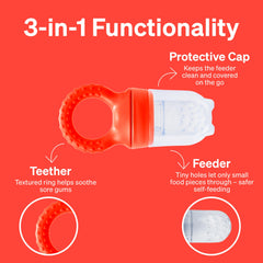 Love Noobs fruit feeder teats highlight soft silicone feeding for teething babies