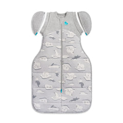 Love to Dream Swaddle Up Transition Bag gray with zip-off wings for gradual arm freedom