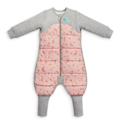 Love to Dream warm sleep suit pink front view with soft, breathable warmth.