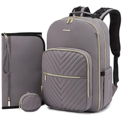 LOVEVOOK diaper bag front view shows spacious pockets for quick baby essentials.
