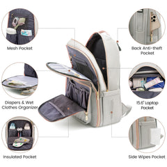 LOVEVOOK diaper bag changing pad, waterproof and ready for quick on-the-go diaper changes