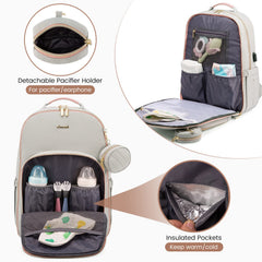 LOVEVOOK diaper bag pacifier holder removable keeps pacifier clean and accessible