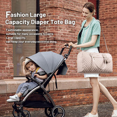 LOVEVOOK inside pockets layout keeps bottles, diapers, and wipes organized