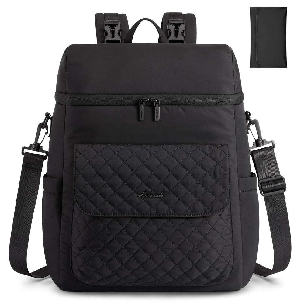 LOVEVOOK diaper bag backpack main shot shows spacious 31L layout for organized outings.