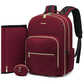 LOVEVOOK diaper bag backpack quilted design offers organized storage for baby essentials on the go.
