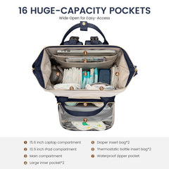 LOVEVOOK diaper bag backpack side view shows ergonomic carry and easy access.