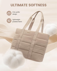 LOVEVOOK Diaper Bag Tote insulated pocket keeps bottles warm on outings.