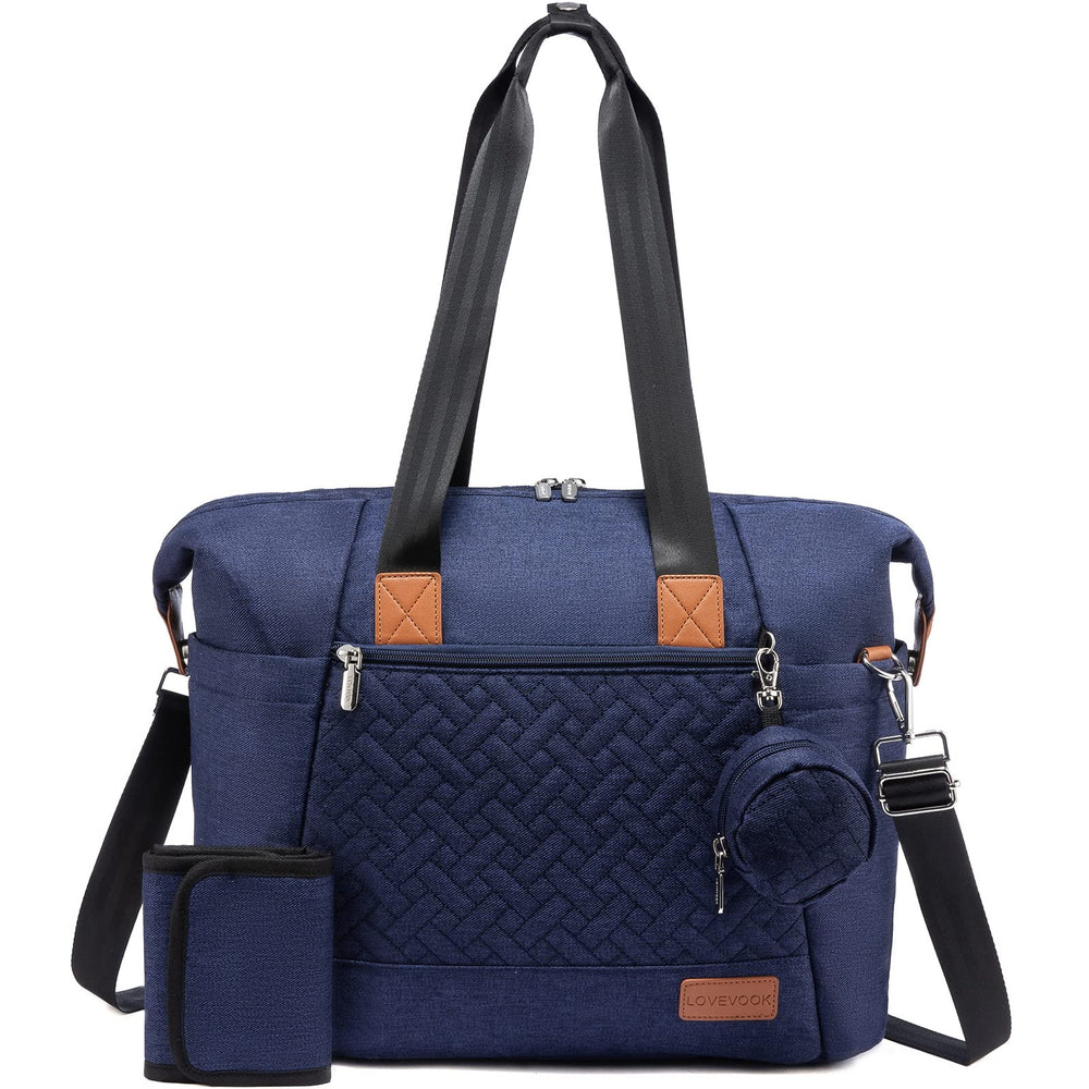 LOVEVOOK diaper bag tote main compartment shows organized space for baby items
