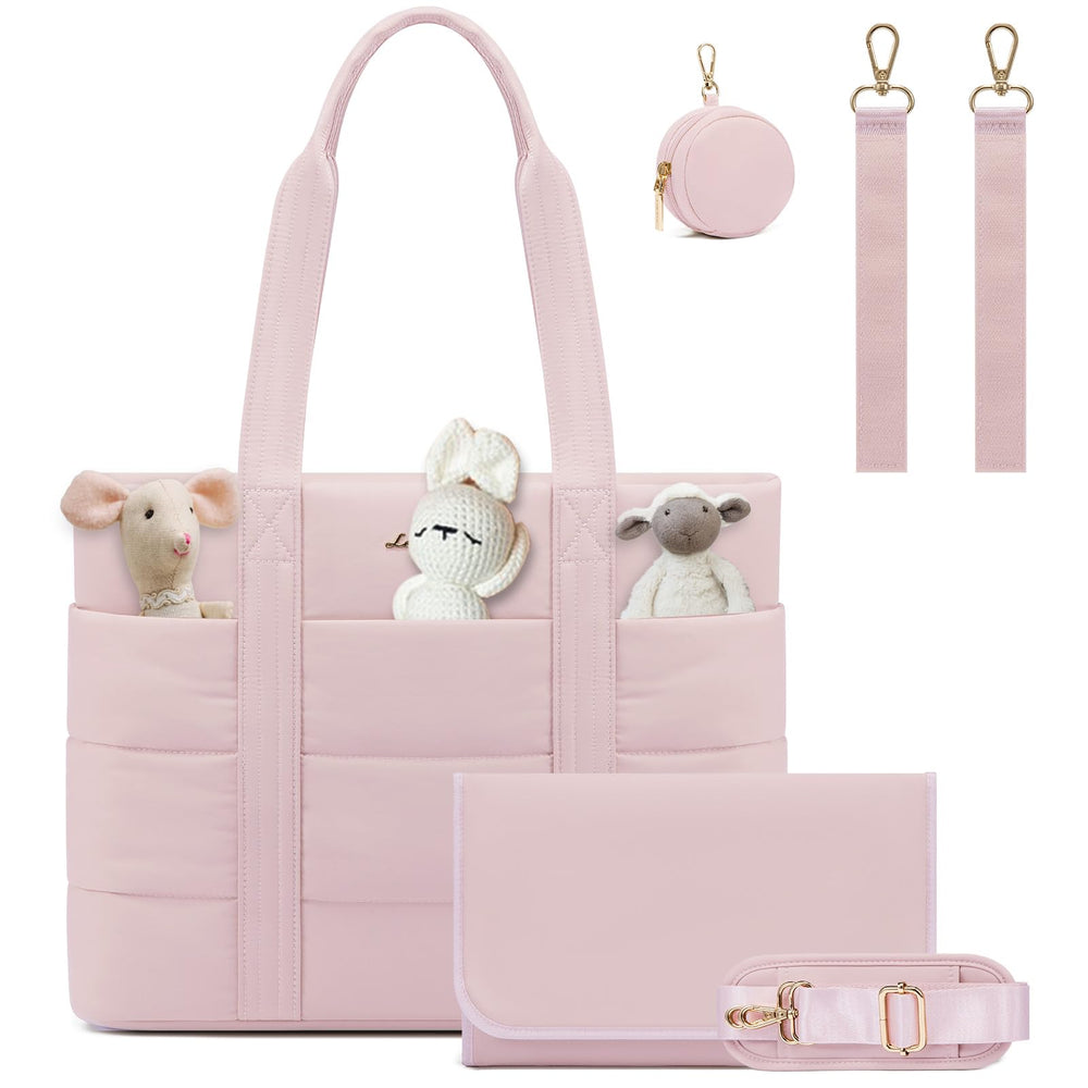 LOVEVOOK diaper tote bag overview highlights versatile styling for on-the-go parents.