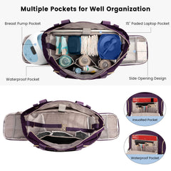 LOVEVOOK diaper tote with multi-pocket design keeping baby items neatly organized.