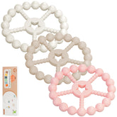 Loviomad baby teether ring with heart texture for gentle gum massage