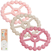 Loviomad ring teether front view shows baby-friendly teething design for relief