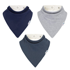 Lovjoy large bandana bibs front view shows absorbent jersey front catching drool