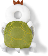 LOVOERNO baby head protector backpack front view, turtle design enhances toddler safety.