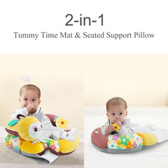Lovvie & Joy 2in1-seated-tummy-mat aids baby sit-up safely