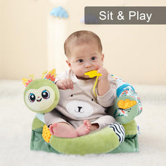 Lovvie & Joy playmat-teething-toy offers safe chewing during exploration.