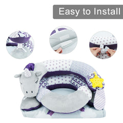 Lovvie & Joy teething toy and crinkle paper engage senses during tummy time.