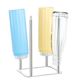 LOXSUN water bottle drying rack on counter keeps bottles organized and air-dried.