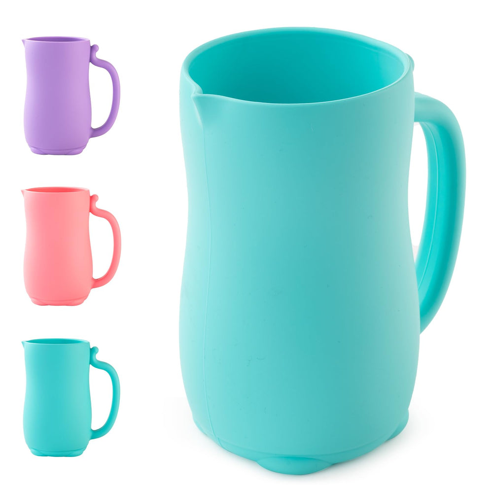 LOYATRO baby bath rinse cup cat turquoise pour helps rinse away soap and suds.