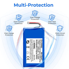 LP DXR-8 Pro battery charging chip detail indicates built-in safety features.