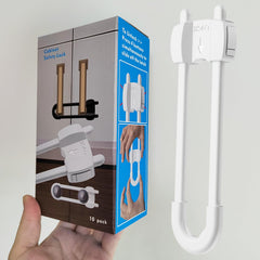 LRANFOW push-button release for easy adult access while childproofing.
