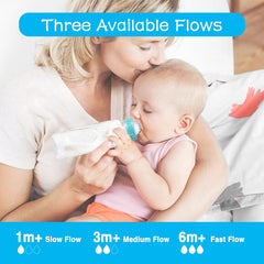 LSAUVWN nipples anti-colic valve feature shown for calmer feeds.