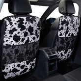 LSBS cow print kick mat back-seat protector keeps upholstery clean during family trips