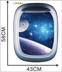 LSHDXD HERRA space capsule window sticker brightens any wall