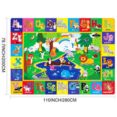 LTKOUGFAM baby play mat shows alphabet animals to boost early learning
