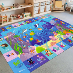 LTKOUGFAM underwater world play mat foldable for easy storage and portable play