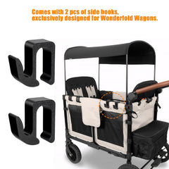 LUAATT two-pack side hooks for Wonderfold Wagon keeps essentials within reach