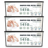 LUBERDUSH Genie Easy Roll Signature refill demonstrates secure fit and odor containment for busy nurseries.
