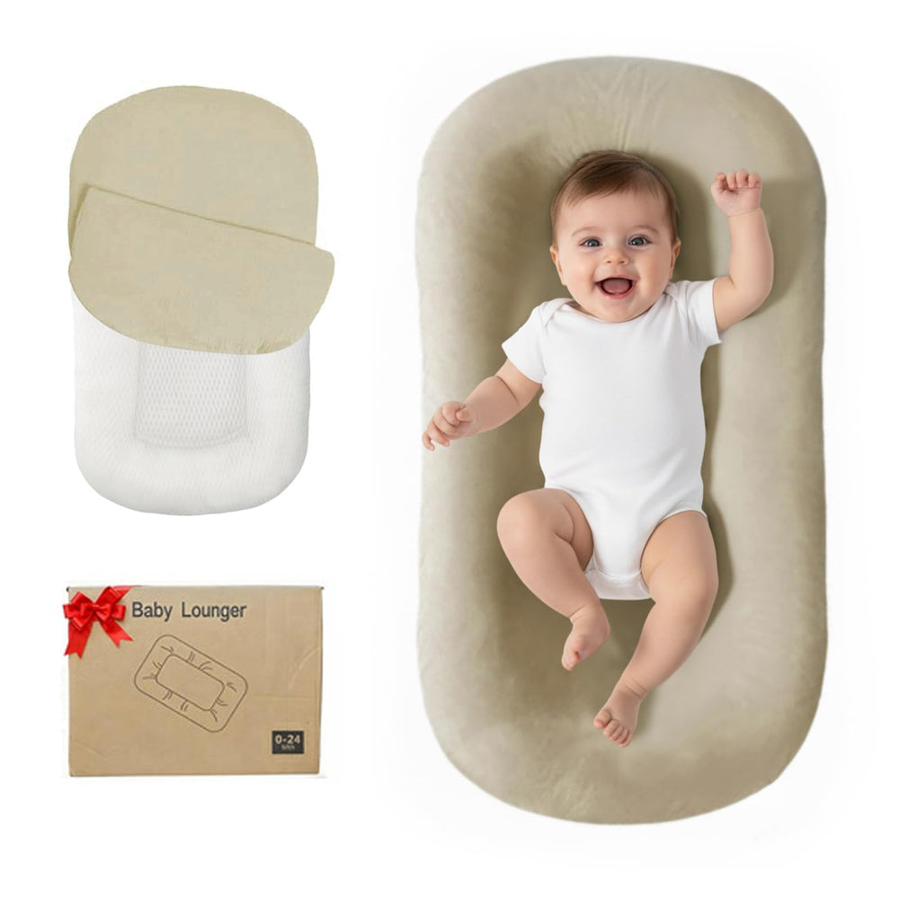 Lucakuins Baby Lounger shows bionic-design focus for engaged play and bonding.