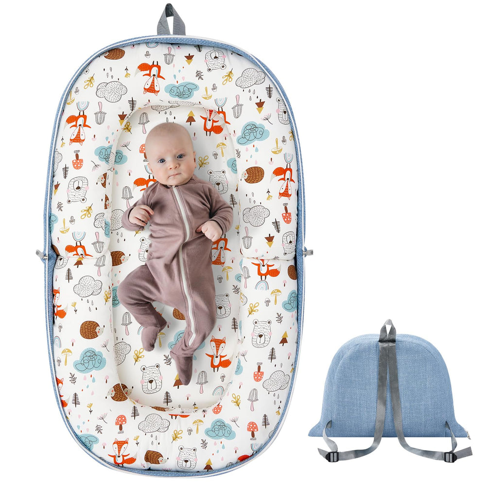 Lucakuins baby lounger foldable travel lounger compact portable comfort for travel.