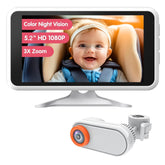LUCKVIEW baby camera with IR night vision for clear low-light backseat monitoring