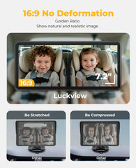 LUCKVIEW BM5 PRO auto night vision activates in low light for clear back seat view.