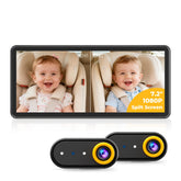 LUCKVIEW BM5 PRO dual cameras with split-screen display for safe backseat monitoring.