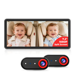 LUCKVIEW BM5PRO split-screen display provides clear two-feed viewing for quick supervision.
