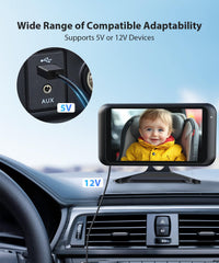 Luckview power-delivery cable provides stable 5V input to 12V output for reliable camera function.