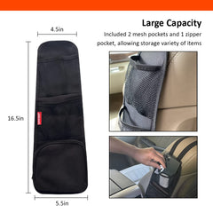 Luckybay car seat side organizer adjustable strap enables tool-free installation
