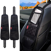Luckybay car seat side organizer front seat setup for easy-access storage during drives