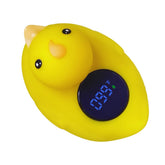 lucmodns baby bath thermometer with duckling design floating in tub for safe bath temperatures